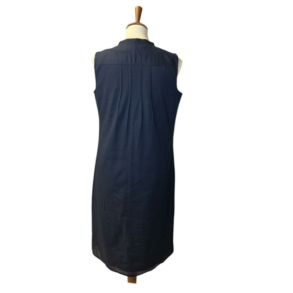 Lands End Navy Blue Sleeveless Lined Pintuck Pleats Dress - Size‎ 6 - Picture 2 of 7